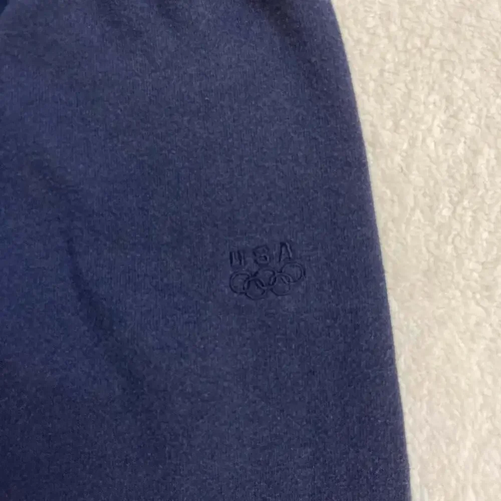 USA Olympic Vintage 90s Embroidered Sweatpants Navy Blue Drawstring Made in USA